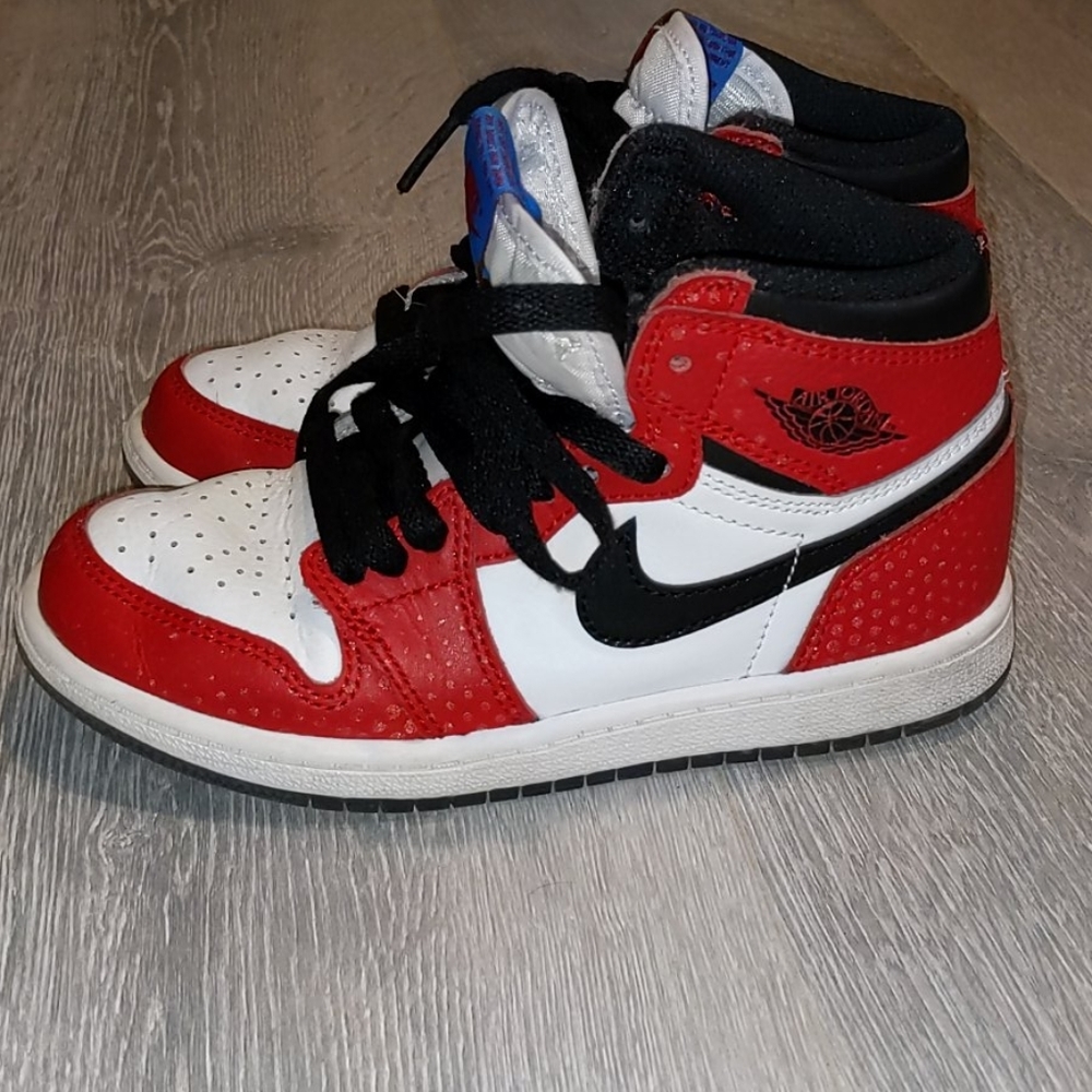 Gently used Jordan 1 retro Spider-Man sneakers